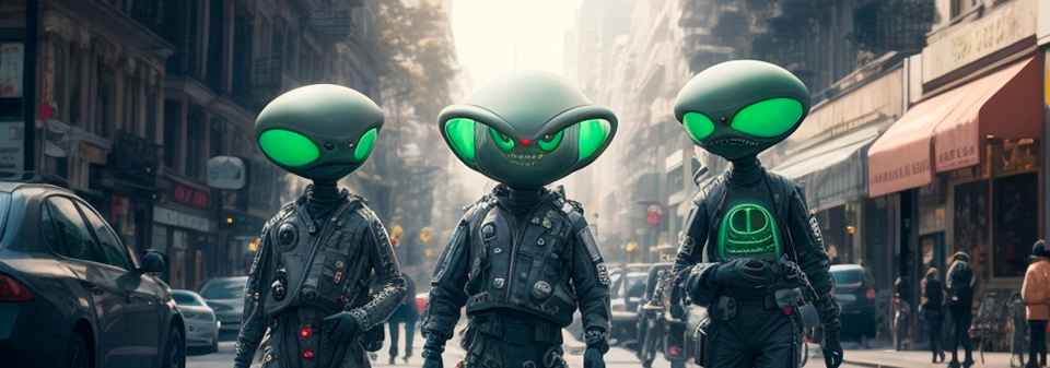 Aliens en la calle